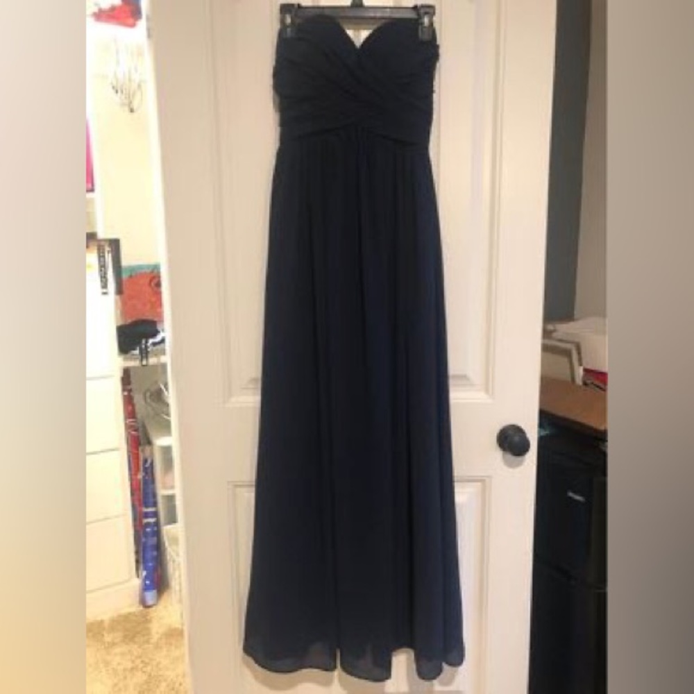 Strapless bridesmaid dress